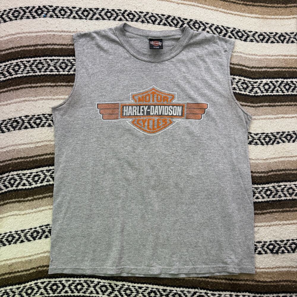 Vintage 2000's Harley Davidson Motorcycles Cozumel Mexico Biker Tank Top Shirt L